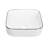 DeerValley Ace 15'' White/Black Square Ceramic Vessel Bathroom Sink