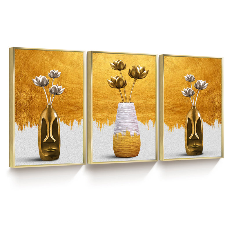 " Modern " 3 - Pieces, 16.5" H x 36.5" W 