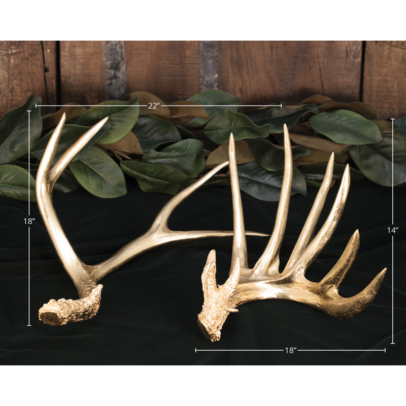 Golden Antlers, Gold (Set of 2)