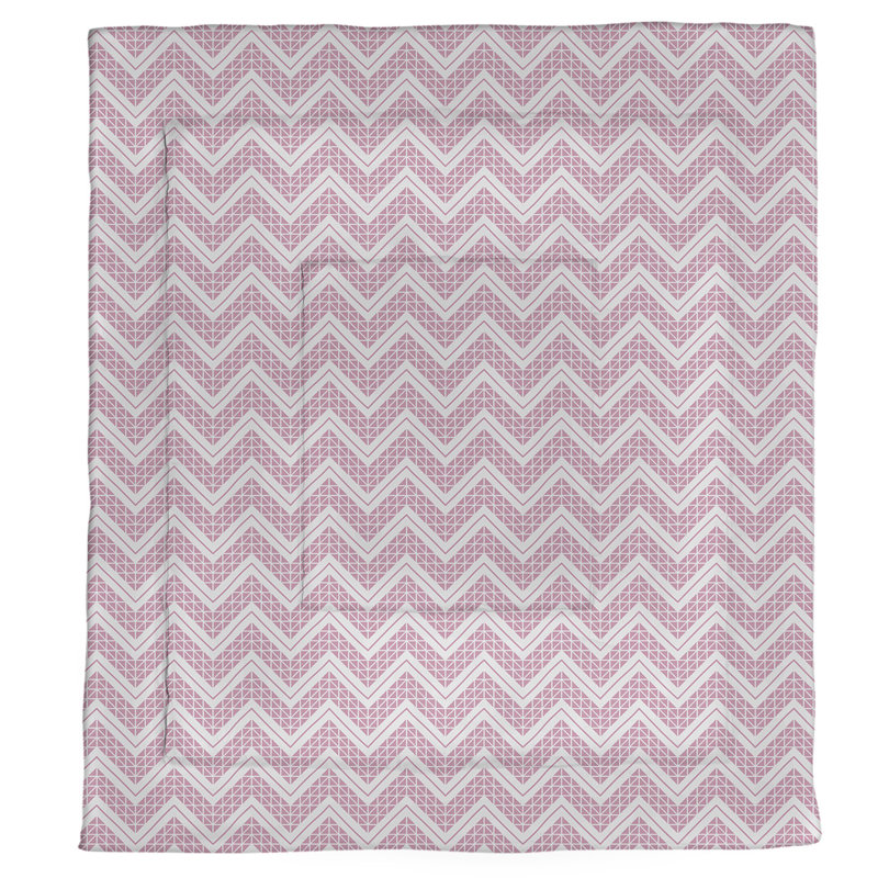 Édredon simple en microfibre Rhonda Cheval, Édredon grand, Rose / blanc