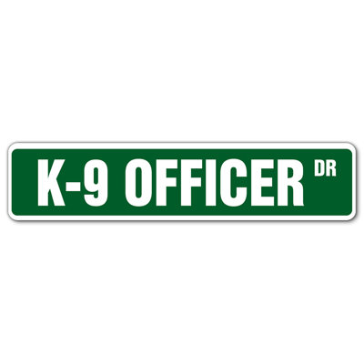 K-9, agent de police, panneau de signalisation, berger allemand, police