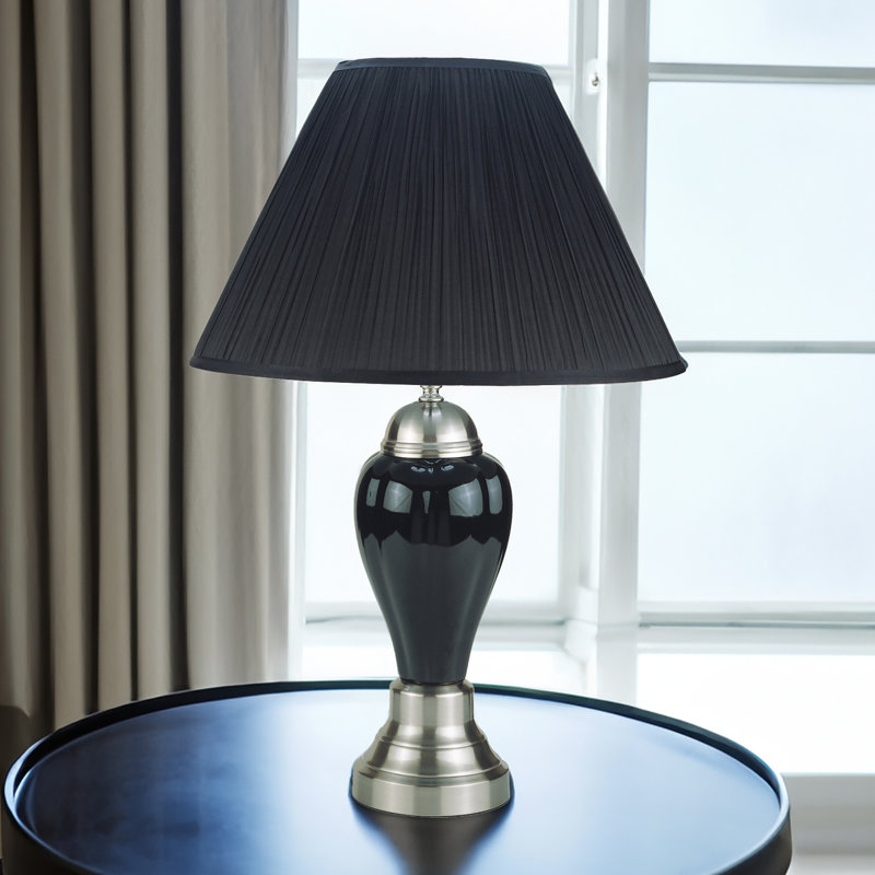 Lampe de table artisanale élégante 1Pc, Noir, Noir