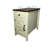 Brown + White Table With Charging - Living Room End Drawer And Storage Cabinet Style Bedside Feature Spacious Barn Door