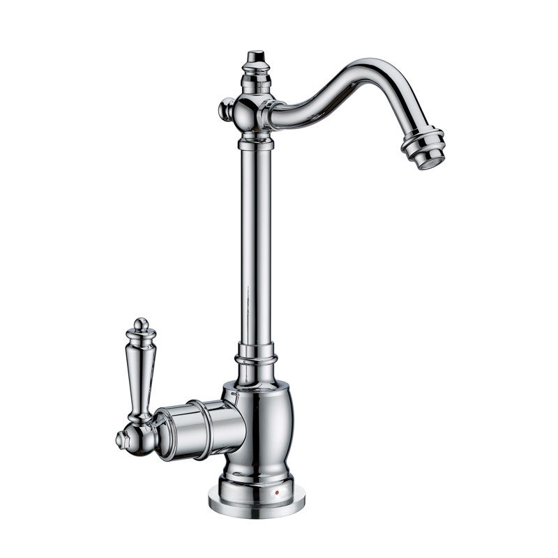 Whitehaus Point of Use Instant Hot Water Drinking Faucet With Traditional Spout, Polished Chrome