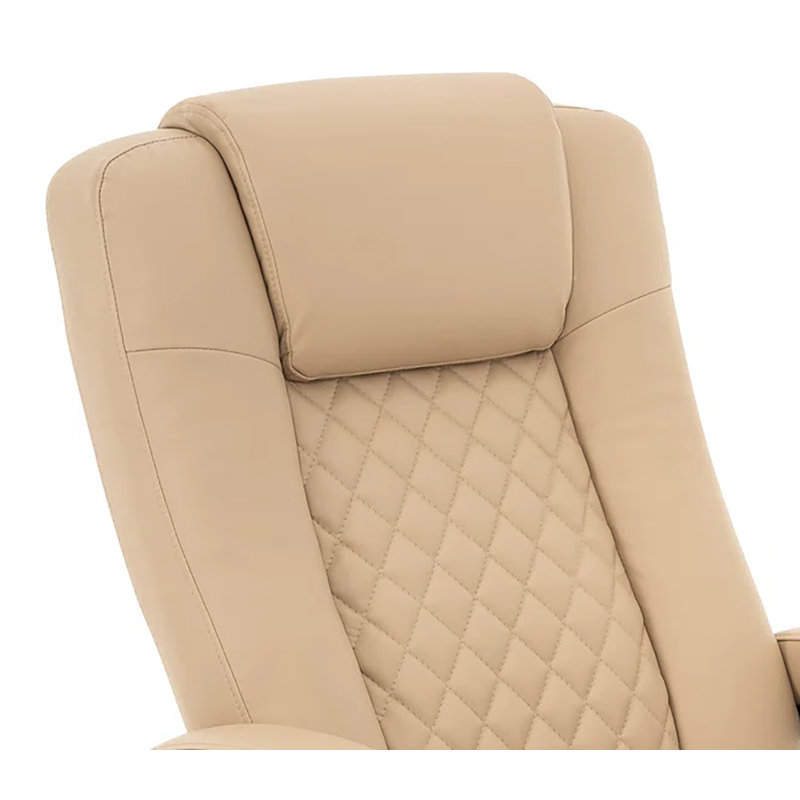 Fauteuil inclinable pivotant en similicuir Meleri