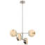 Kelly Wearstler Melange 25" Multi-Positional Semi-Flush Chandelier in Bronze with Alabaster-1683909971