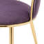 Chaises de salle à manger élégantes 2 pièces avec pieds en métal doré Denroy-413580341