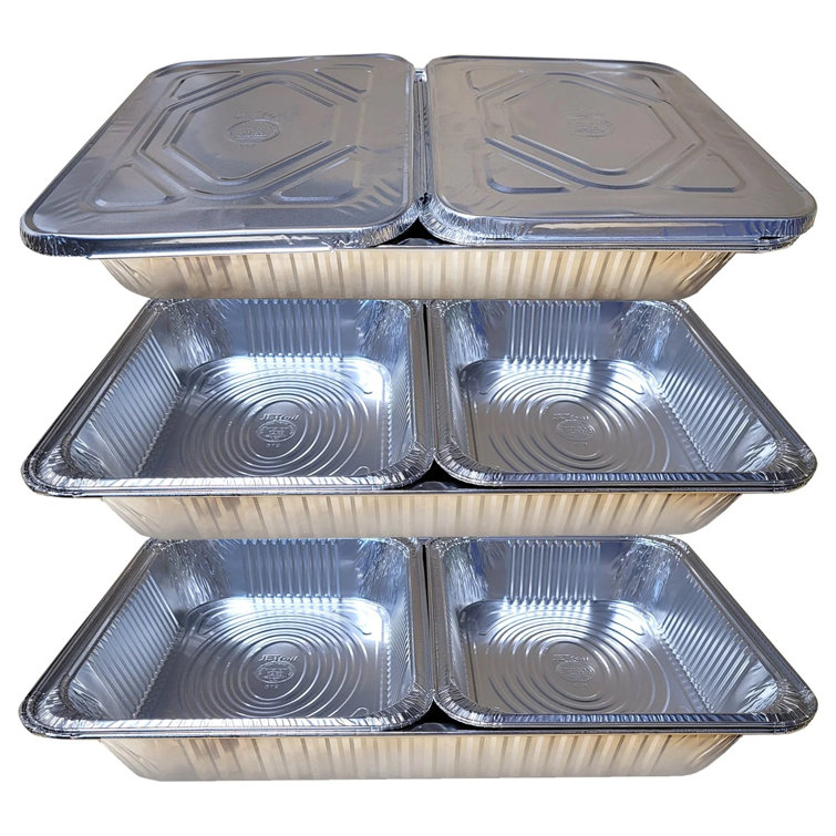 Disposable Chafing Dish Buffet Set, Food Warmers for Parties, 30 Pcs Buffet  Servers and Warmers, Catering Supplies, Pans (9x13), Warming Trays for Food,  With Covers, Utensils, Lids & Sterno Fuel Cans 