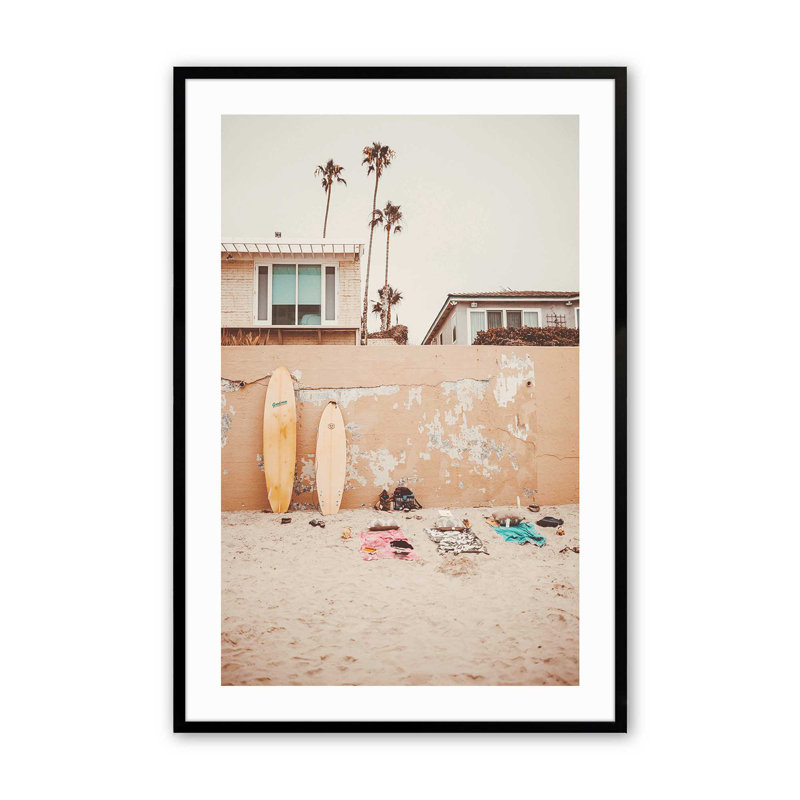 Surfside Dream Print, dans un cadre,, H 15 po x l 12 po x P 1,25 po, Cadre noir satiné