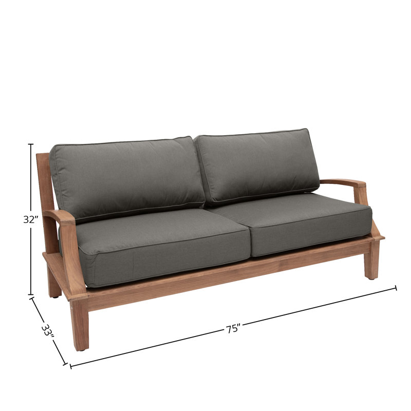 Grande Patio Sofa with Sunbrella Cushions, Fawn