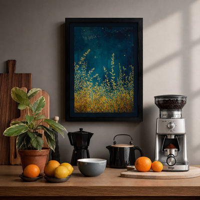 Golden Grasses Ascending Botanical - Framed Print