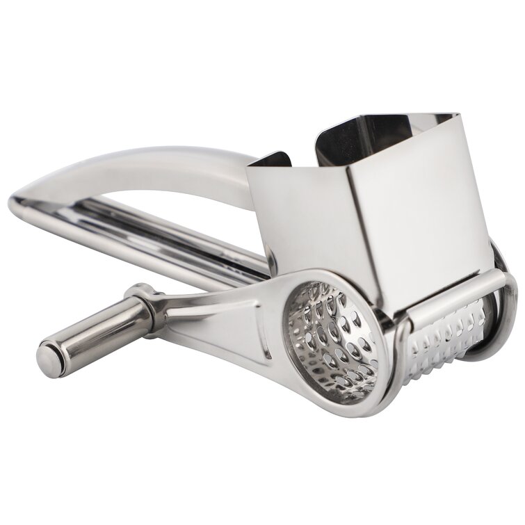 Stainless Steel Rotary Cheese Grater Hand Drum Slicer Crank Vegetable  Chopper