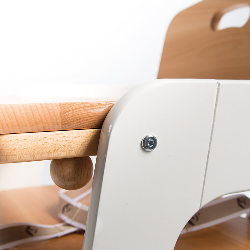 High Chair, Brown/White