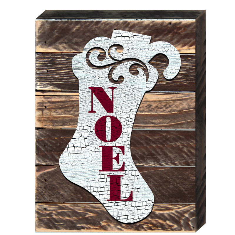 Panneau de Noël Noel, H 12 po x l 9 po x P 1,5 po