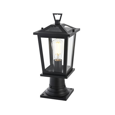 Lampadaire d'extérieur noir Deidra 7 pouces