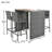 5-Pieces Outdoor Patio Wicker Bar Set