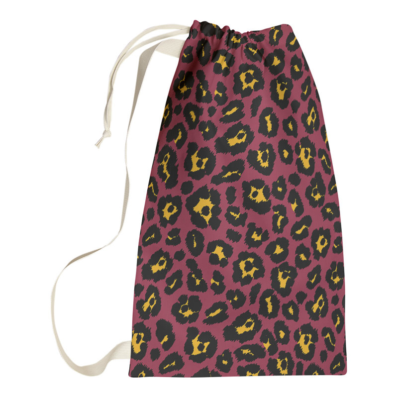 Fabric Laundry Bag with Handles, 29" H x 18" W, Red/Black/Yellow, Arizona