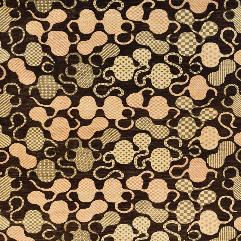 Tapis abstrait moderne 144 po, Carré 7 pi