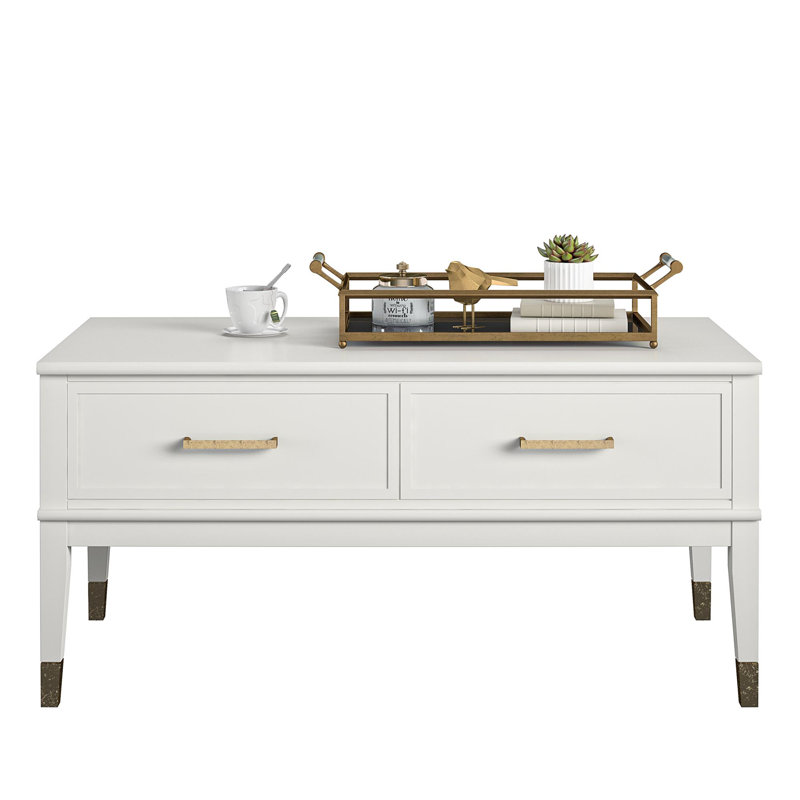 Westerleigh Storage Lift-Top Coffee Table, White