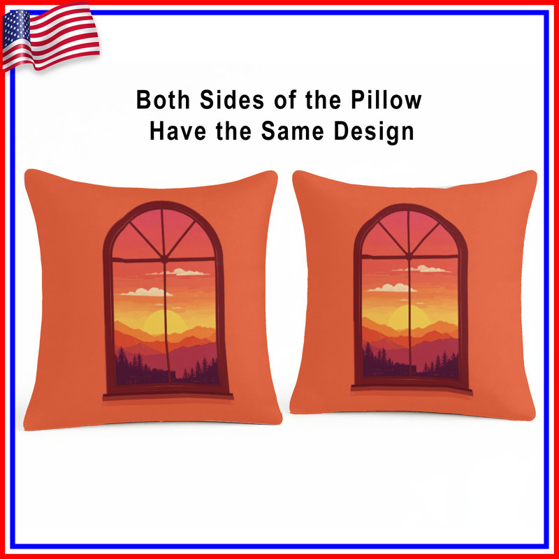 Coussins décoratifs Sunset, 16 x 16 pouces