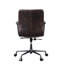 Chaise de bureau en cuir fleuri Zooey