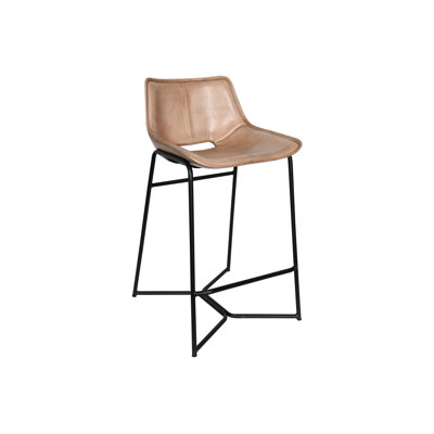 Brisben Upholstered Bar Stool with Metal Frame