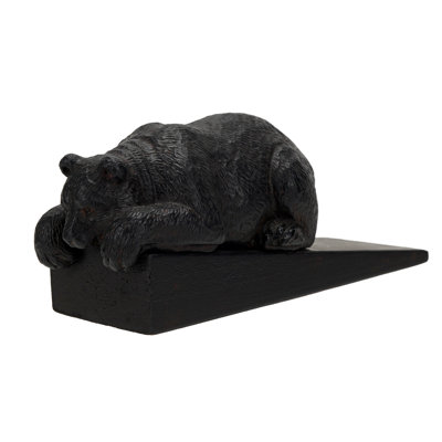 Figurine rustique donnant sur un grizzly en bois et résine