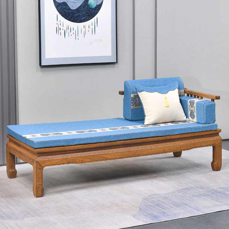 Chaise longue élégante en bois massif, Orienté à droite