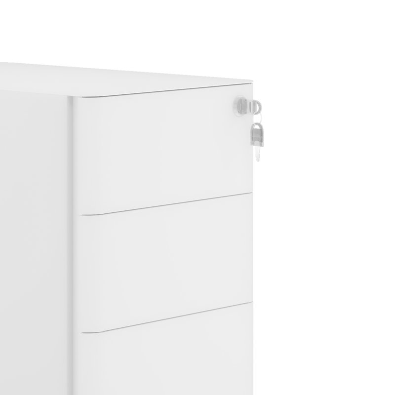 3 Drawer storage unit Filing Cabinet, White