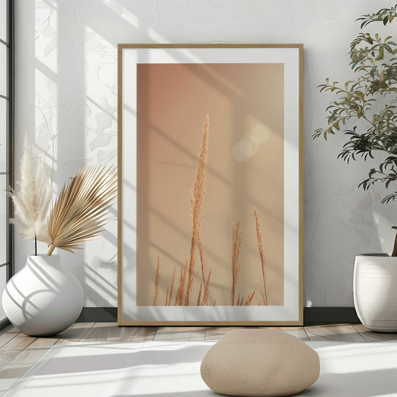 Autumn Grasses Print, Weathered Zinc Framed, 17.25" H x 13.25" W x 1.25" D