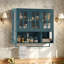 Armoire de salle de bain murale, unité de rangement en bois à 3 portes avec tablettes ouvertes et cachées pour l'espace organisé