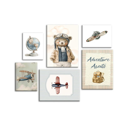 6 Piece Wrapped Canvas Wall Art