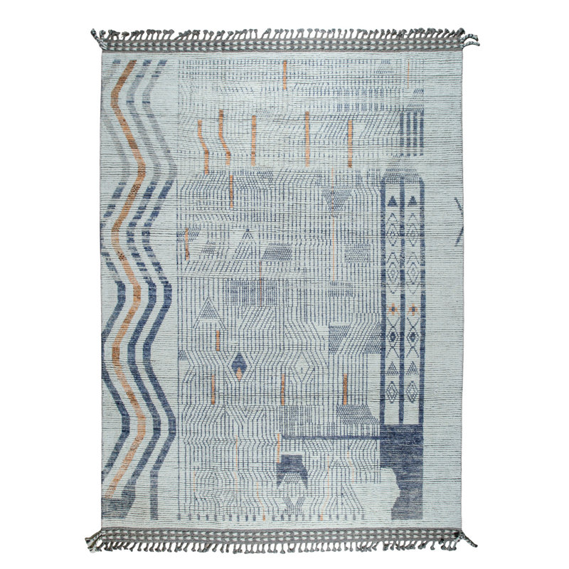 Marichen Ivory Hand-Knotted Wool Area Rug