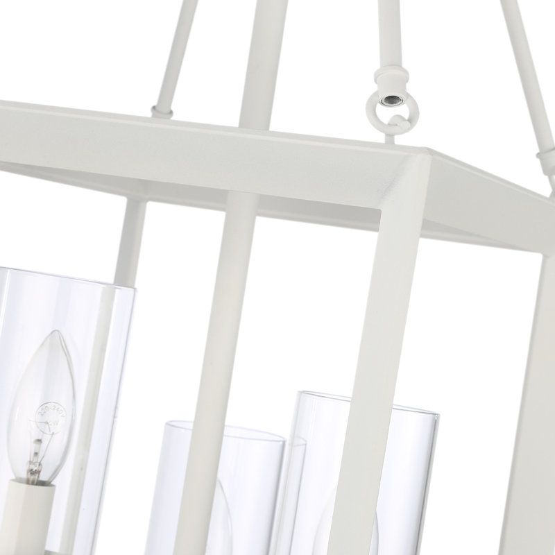 Luminaire suspendu 3 lumières Golden Lighting Smyth en blanc naturel