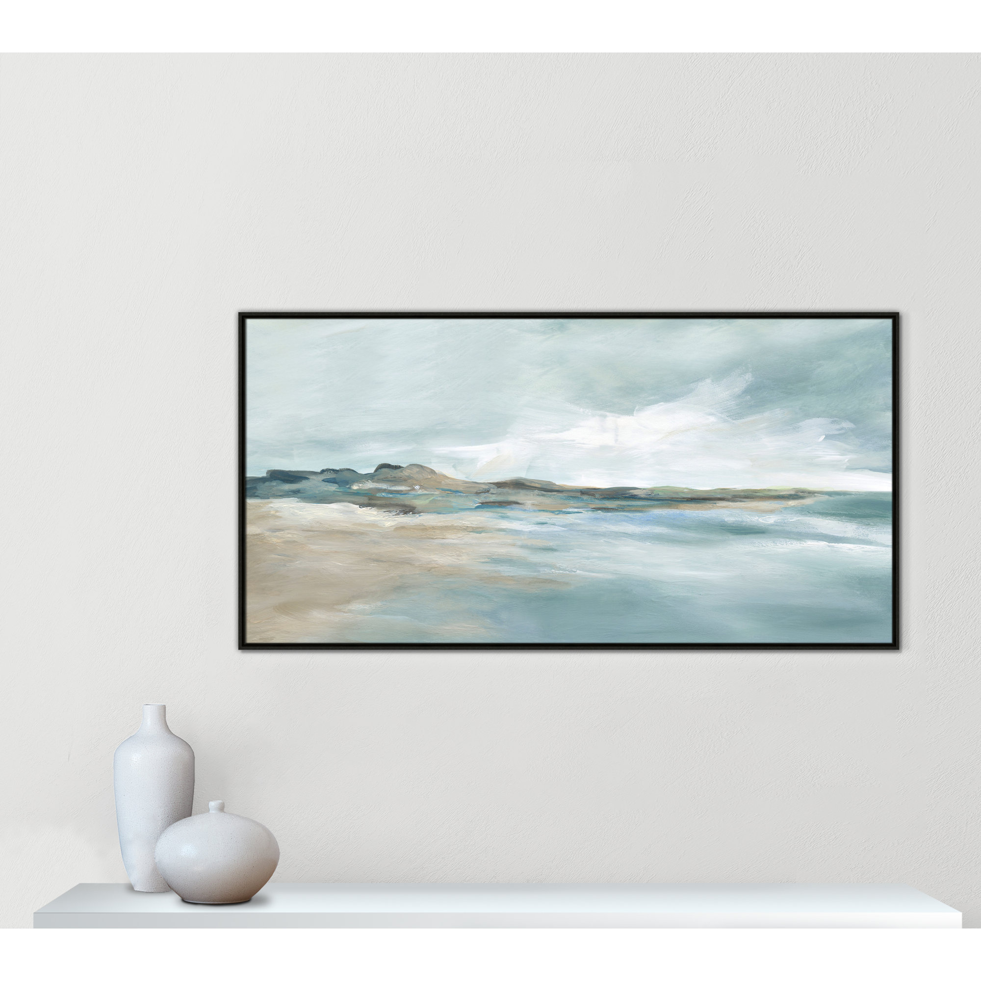 Sandpoint Print by Carol Robinson, 31.5" H x 61.5" W, Espresso