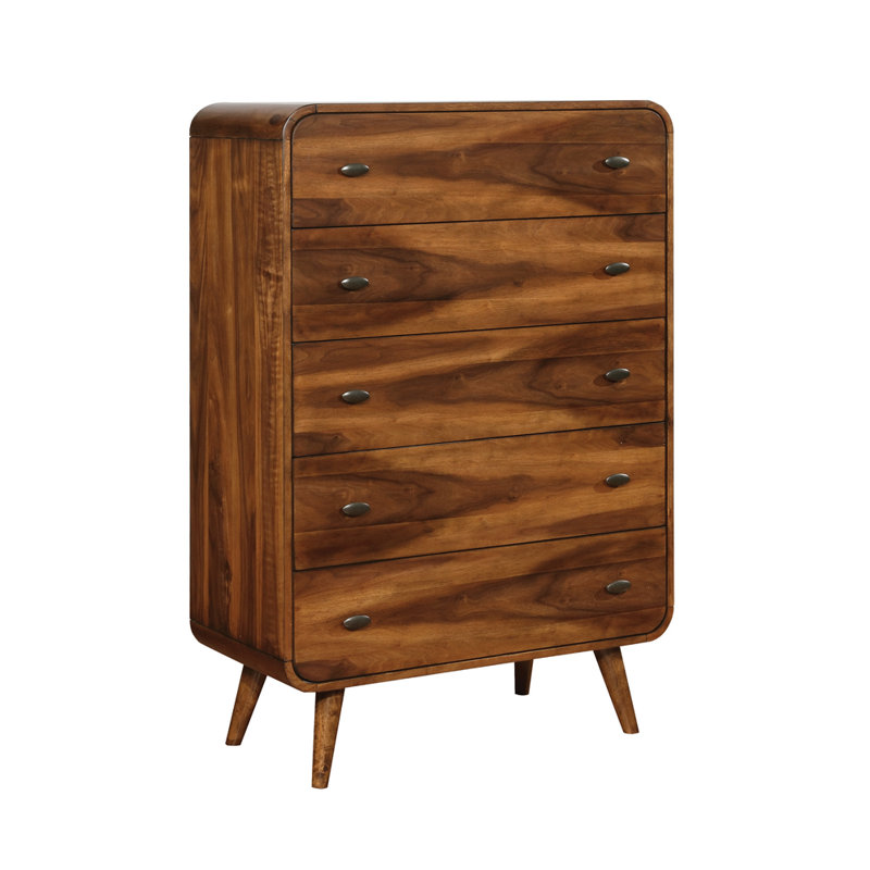 Commode 5 tiroirs Donald noyer foncé