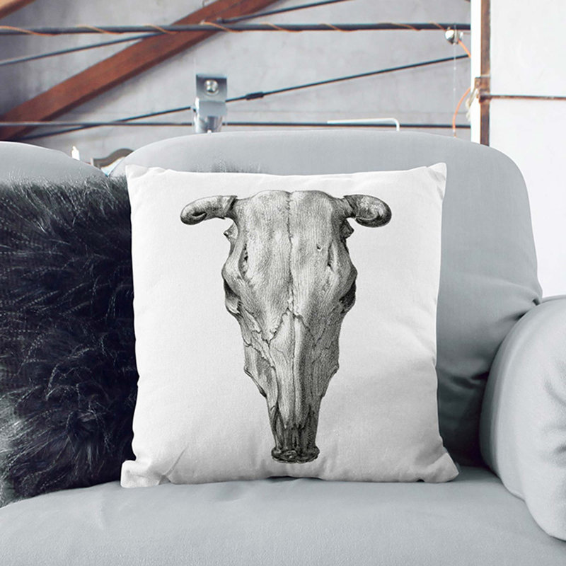 Square Cushion, 55cm H x 55cm W x 20cm D, Black