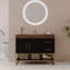 Meuble-lavabo autoportant moderne 36 po avec lavabo en céramique sans couture et plateau en pierre frittée-266220235