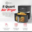 Friteuse à air numérique de 5 pte Kitchen Elite, four de comptoir antiadhésif, noir
