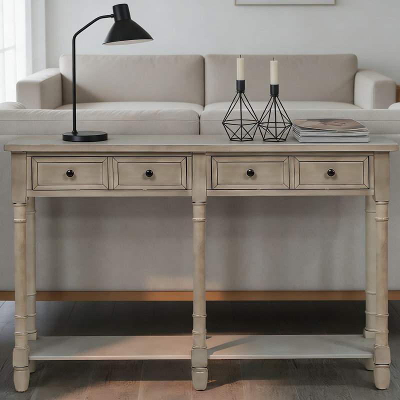 Console avec tiroirs et tablette Farmhouse