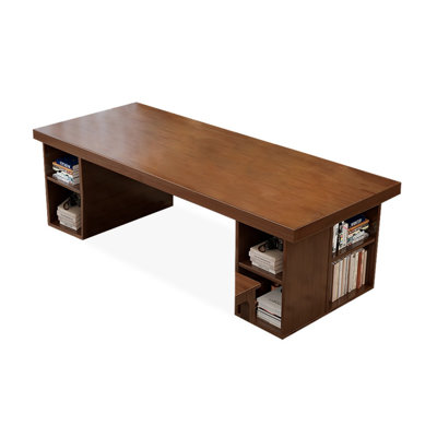 Bureaux rectangulaires en bois massif noyer