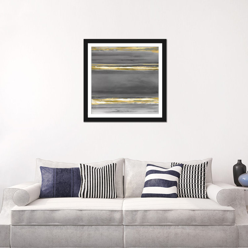 «Parallels in Grey» par Allie Corbin - reproduction d'art sur toile tendue, H 24 po x l 24 po x P 1 po, Blanc
