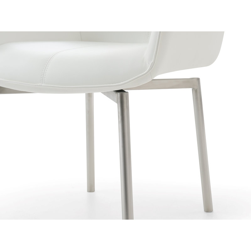 Drew 8121 Swivel Dining Chair, White
