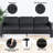 Redi 77" Upholstered Square Arm Sofa with Charging Ports-831072102
