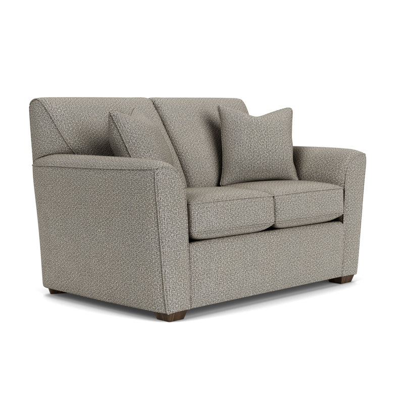 Causeuse à accoudoirs évasés 58 po avec coussins réversibles, Polypropylène / oléfine gris foncé