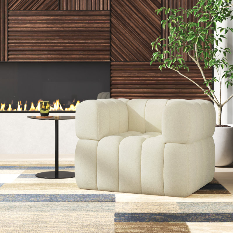 Fauteuil Don Calyna, Crème Boucle
