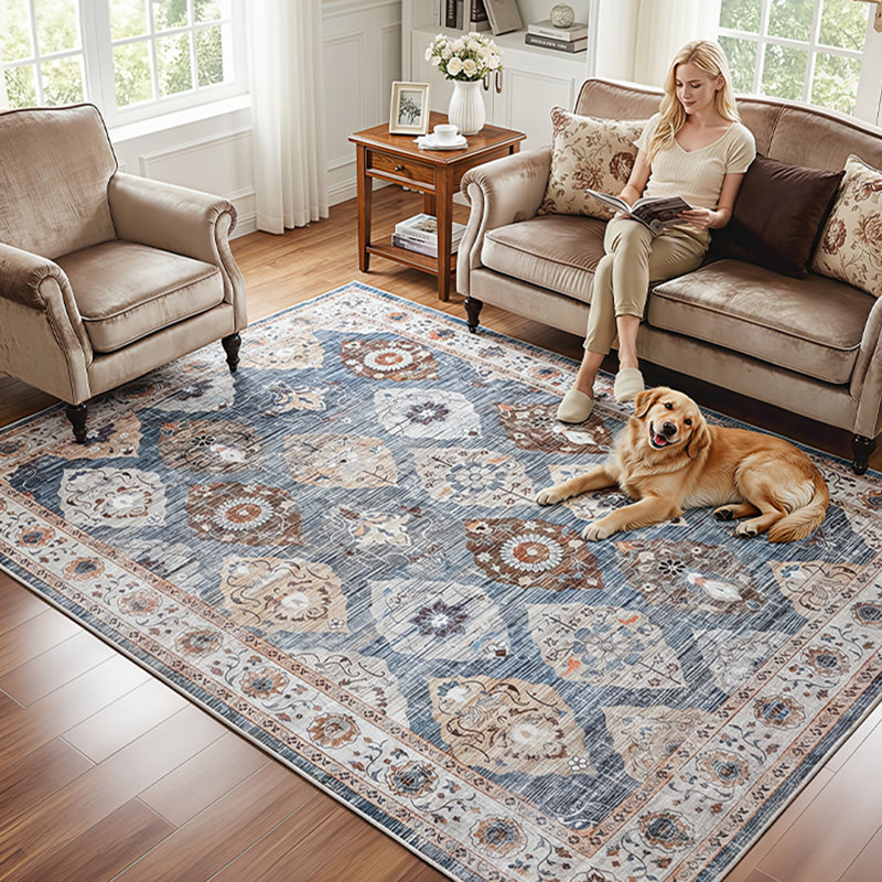 Washable Non-Slip Area Rug, Rectangle 5' x 7'