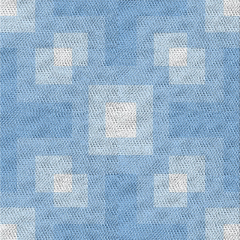 Tapis bleu à motif géométrique Tesoro, Carré 8 pi