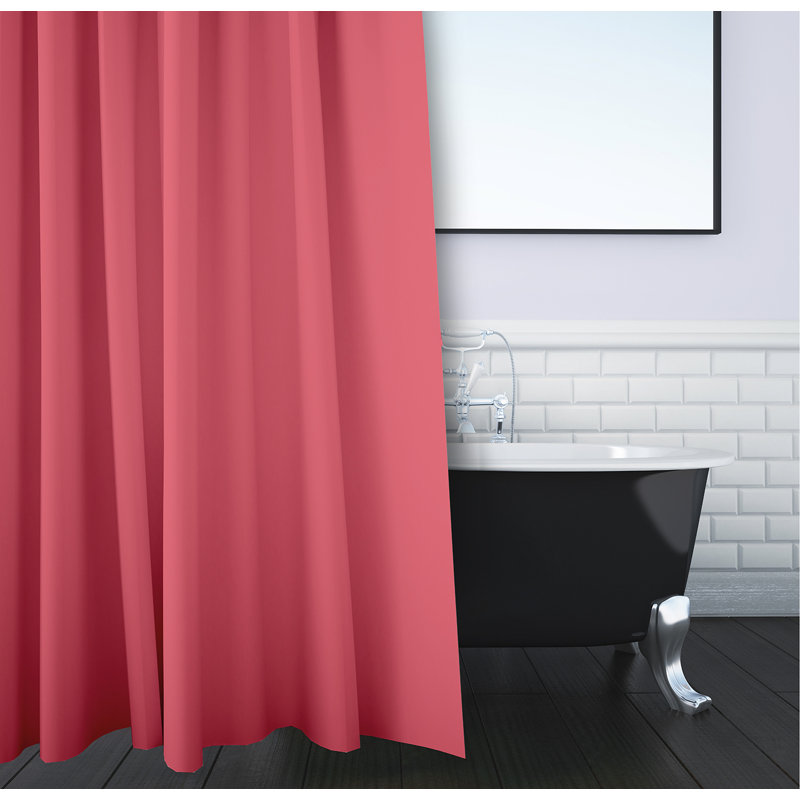 Rideau de douche simple Ke Wilson, Corail