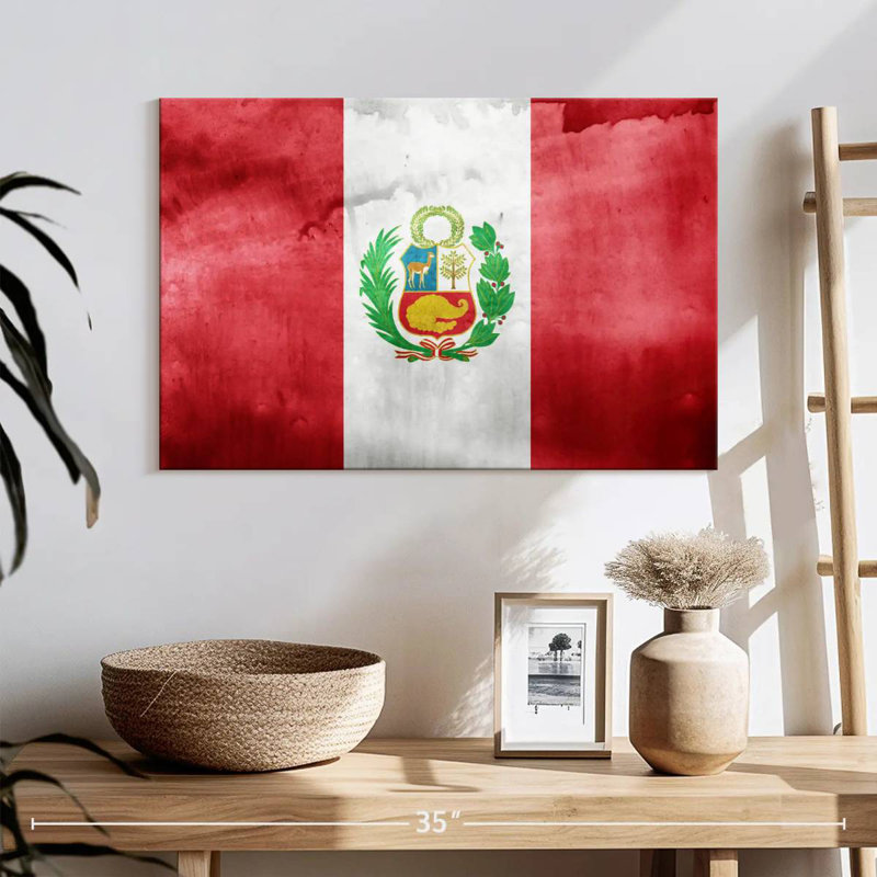 Washed Flag Of Peru